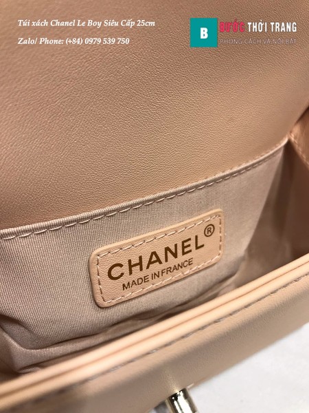 Túi Xách Chanel Boy siêu cấp có quai xách màu da tay size 25cm - A67086