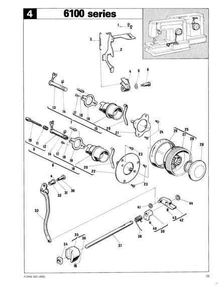 Illustrated Parts Manual CD, Singer 6101 6102 6103 6104 6105 6106
