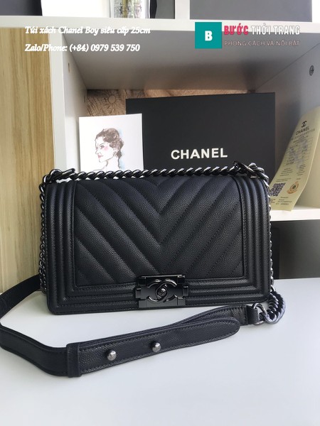 Túi Xách Chanel Boy Siêu Cấp Vân V