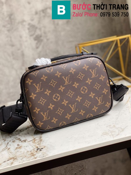 Túi xách Louis Vuitton S Lock messenger siêu cấp monogram viền đen size 22cm - M45806
