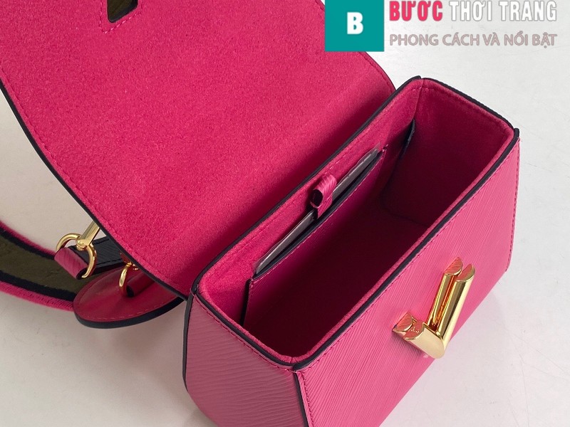 Túi xách Louis Vuitton Epi leather Twist Mini Handbags siêu cấp màu hồng size 15.5 cm - M57063
