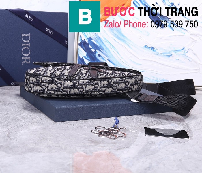 Túi xách Dior Saddle Bag siêu cấp chất liệu vải casvan màu 7 size 28.6cm