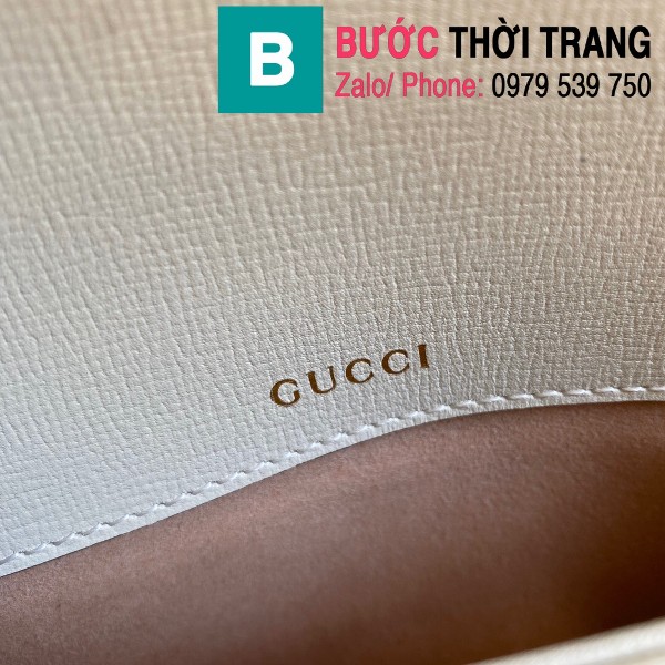 Túi xách Gucci Horsebit 1955 shoulder bag siêu cấp vải casvan viền trắng size 25cm - 602204