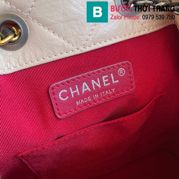 Túi xách Chanel Garbrielle siêu cấp da bê nhăn màu nude size 24 cm 