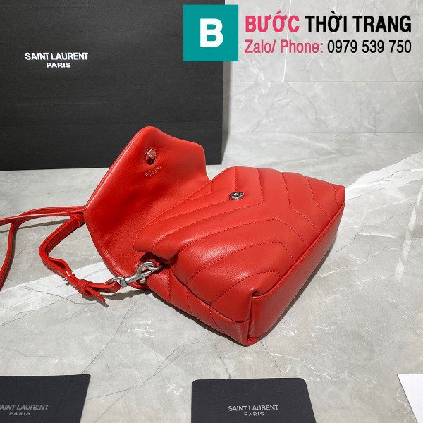 Túi xách YSL Saint Laurent LouLou bag siêu cấp màu đỏ size 20cm - 467072 