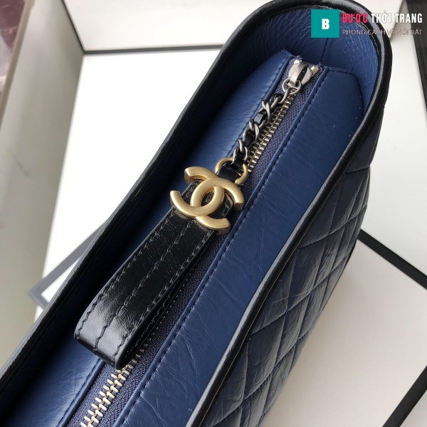  Túi xách Chanel Gabrielle hobo bag siêu cấp màu xanh đen size 28cm - 93824