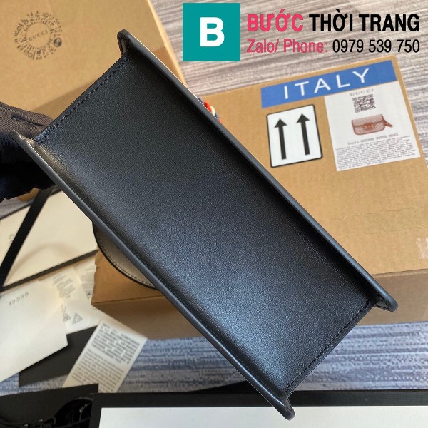 Túi xách Gucci Sylvie leather mini bag siêu cấp màu đen size 20 cm - 470270