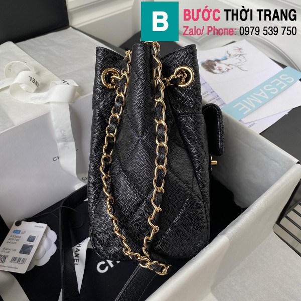 Túi xách Chanel siêu cấp da bê màu đen size 22cm - AS2808 