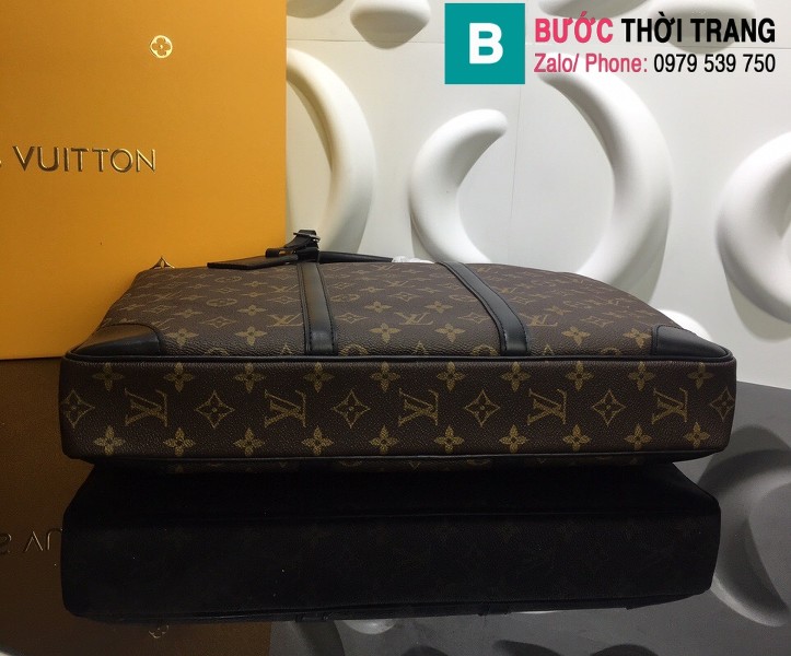 Túi Louis Vuitton Porte Documents Voyage siêu cấp màu nâu họa tiết size 41 cm - M40225
