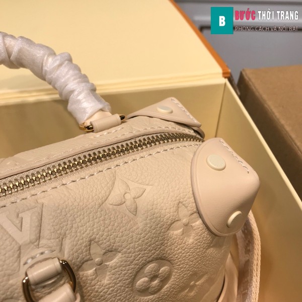 Túi xách LV Louis Vuitton Petite malle souple siêu cấp màu trắng ngà size 20 cm - M45393