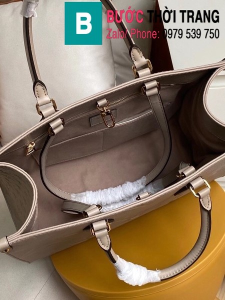 Túi LV Louis Vuitton Onthego Tote siêu cấp da bò màu trắng ngà size 35cm - M45595