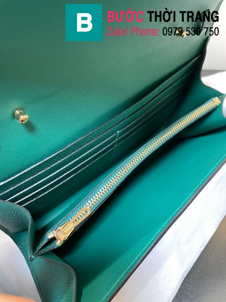 Túi xách Hermes Constance siêu cấp da epsom màu xanh size 20.5cm