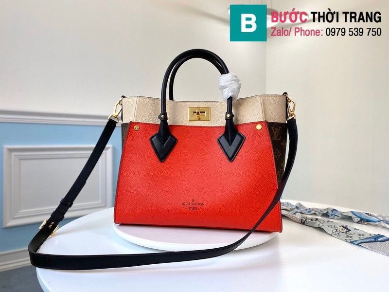 Túi xách Louis Vuitton On My Side siêu cấp da bê màu đỏ size 30.5 cm - M53824