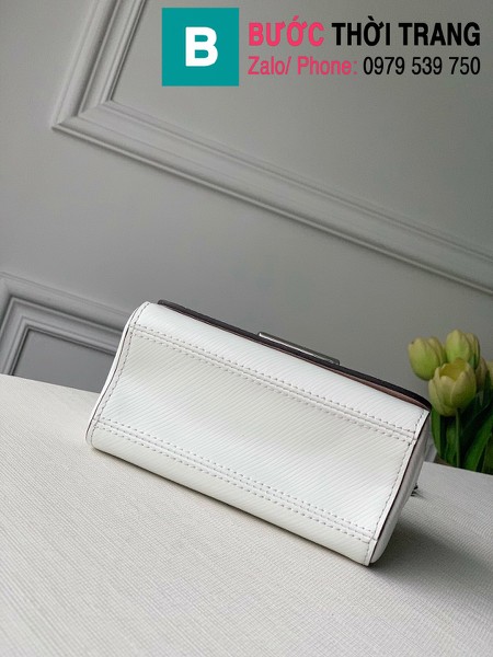 Túi xách Louis Vuitton Twist Mini siêu cấp màu trắng size 15.5 cm - M56118
