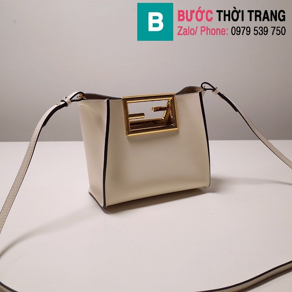 Túi xách Fendi Way tote bag siêu cấp da bê màu trắng size 20cm - 5335