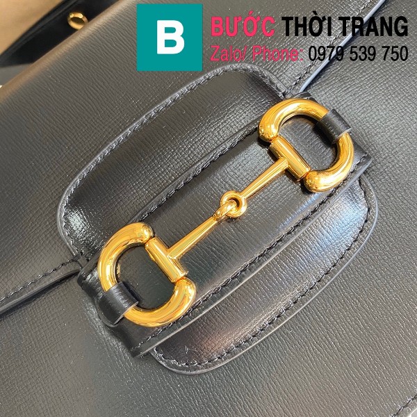 Túi xách Gucci Horsebit 1955 shoulder bag siêu cấp da bê màu đen size 25cm - 602204