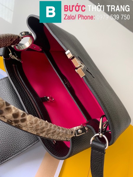 Túi xách LV Louis Vuitton Capucines Bag siêu cấp da bê màu đen size 31cm - M92800 