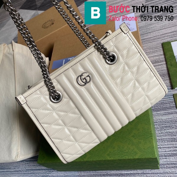 Túi xách Gucci chain bag siêu cấp mẫu mới màu trắng size 26.5cm - 691483 