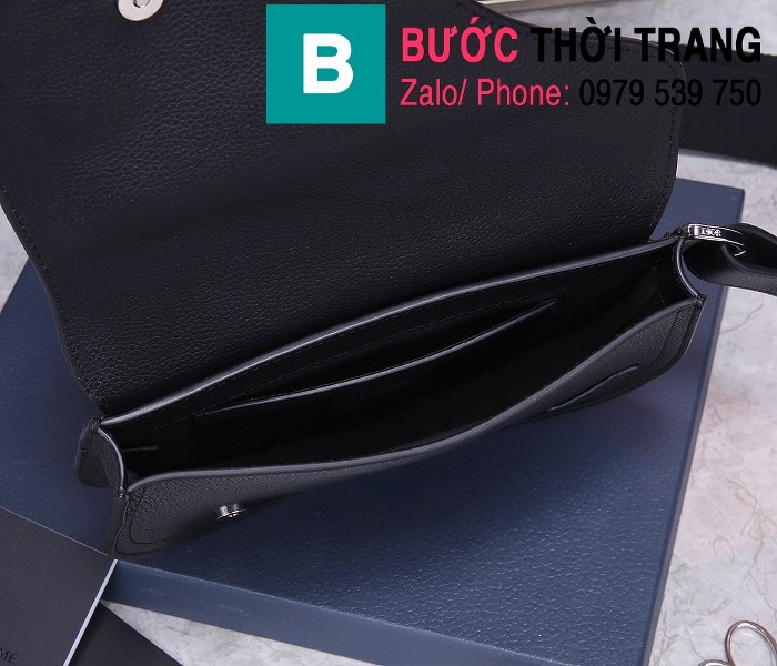 Túi xách Dior Saddle Bag siêu cấp chất liệu da bê màu đen 2 size 24cm