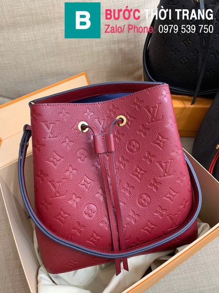 Túi xách Louis Vuitton NeoNoe siêu cấp da bò màu đỏ đô size 26 cm - M45256