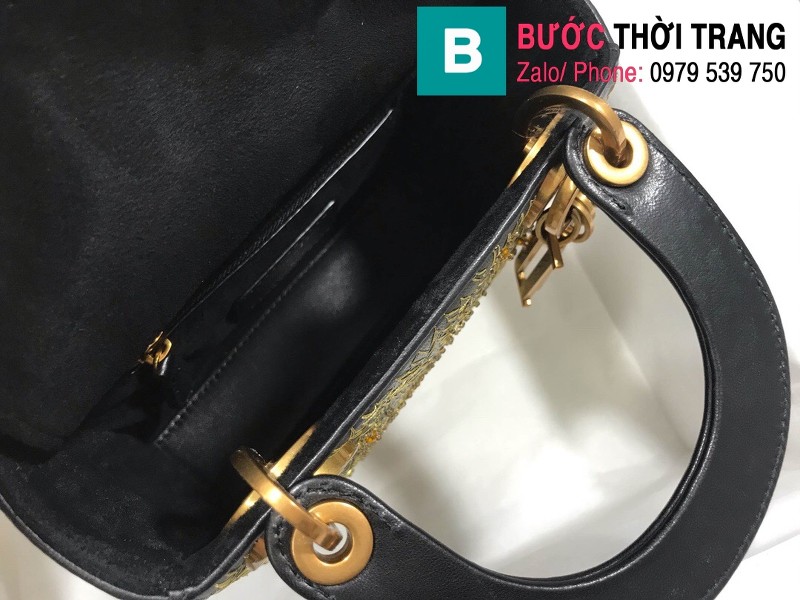 Túi xách Dior Lady siêu cấp da bê màu 3 size 17cm - M0598 