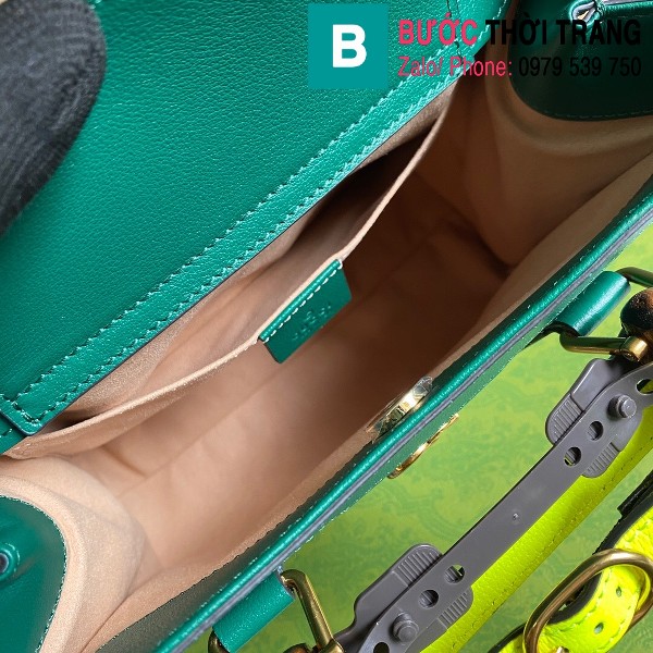 Túi xách Gucci Diana small tote bag siêu cấp da bê màu xanh lá cây size 27cm - 660195