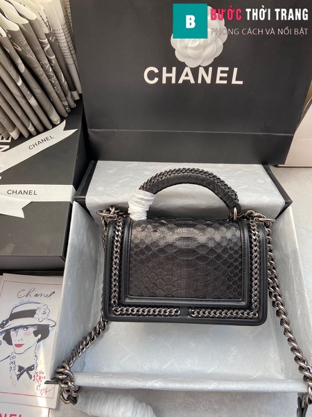 Túi xách Chanel boy siêu cấp da trăn màu 7 size 20 cm - A94805