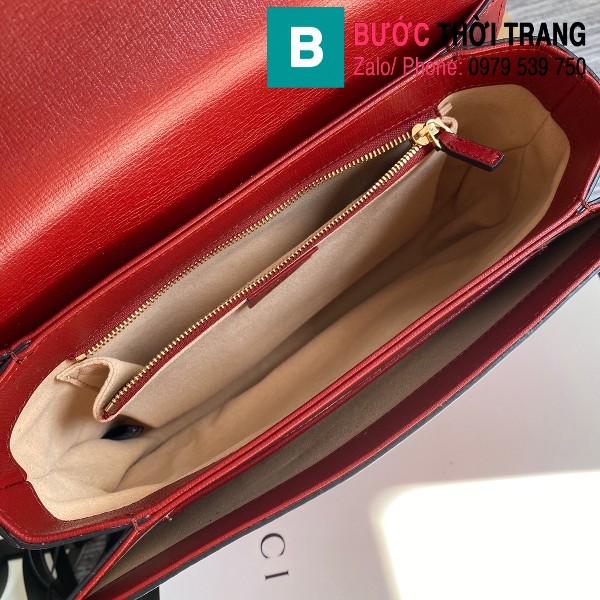 Túi xách Gucci Horsebit 1955 shoulder bag siêu cấp đỏ size 25 cm - 602204 