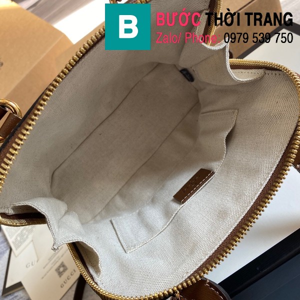 Túi xách Gucci Hosebit 1955 mini top handle bag siêu cấp casvan viền da size 20cm - 640716