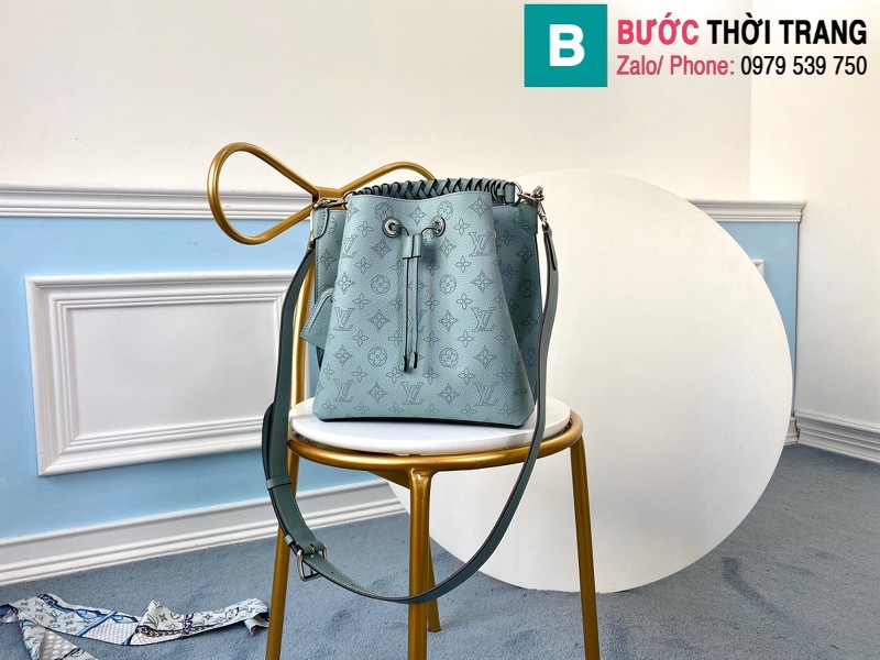 Túi xách Louis Vuitton Muria siêu cấp da bê màu xanh size 25 cm - M55906