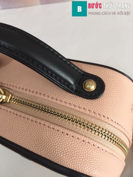 Túi xách Chanel Vanity case bag siêu cấp màu hồng size 17 cm - 93314