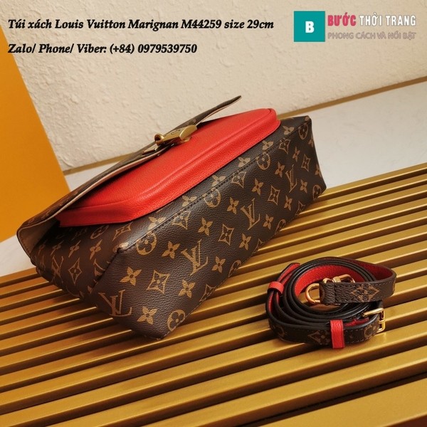 Túi xách LV Marignan siêu cấp màu đỏ size 29cm kiểu xách tay - M44259