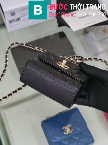 Túi xách Chanel Small Trendy CC siêu cấp da cừu màu đen size 11 cm - A81633