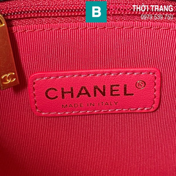 Túi xách Chanel bowling siêu cấp da bê cỡ nhỏ màu đen size 22.3cm - AS2749