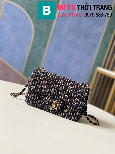 Túi xách Chanel classic flap bag siêu cấp da bê màu tổng hợp size 20cm - AS69900