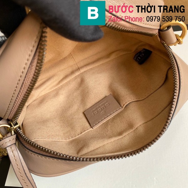 Túi xách Gucci Marmont matelassé mini bag siêu cấp màu nude size 18 cm - 448065