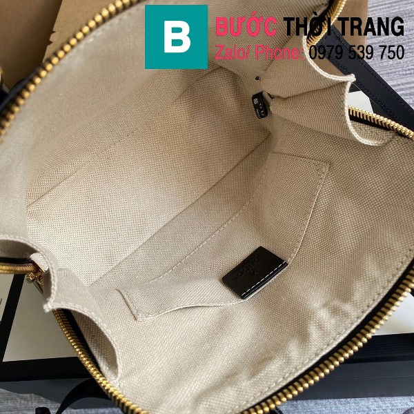 Túi xách Gucci Hosebit 1955 mini top handle bag siêu da bê màu đen size 20cm - 640716