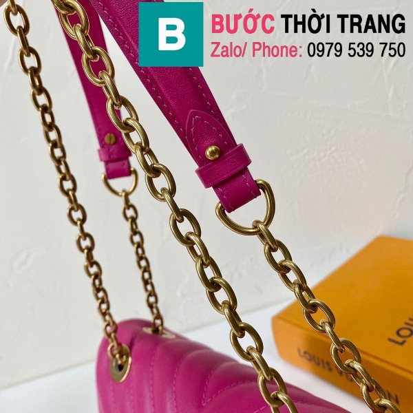 Túi xách Louis Vuitton New Wave Chain Bag siêu cấp da bò màu hồng size 24cm - M58552