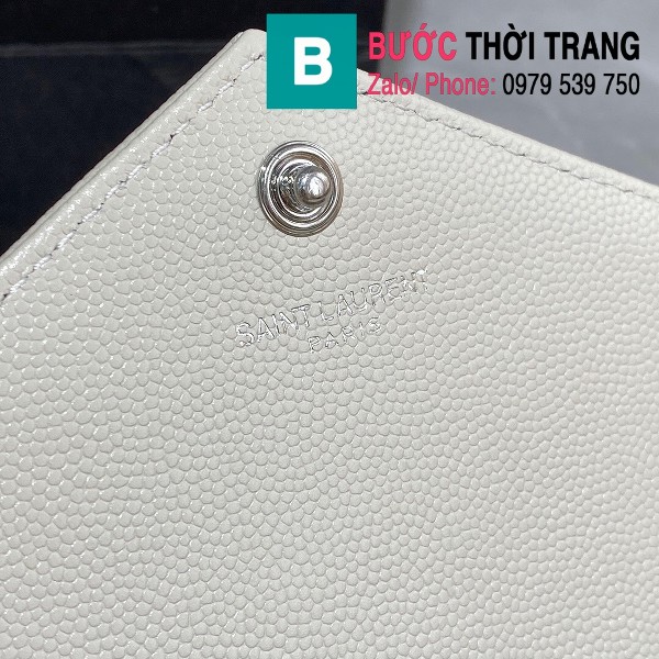 Túi xách YSL Saint laurent Monogram chanin bag siêu cấp da hạt màu trắng size 22.5cm - 377828