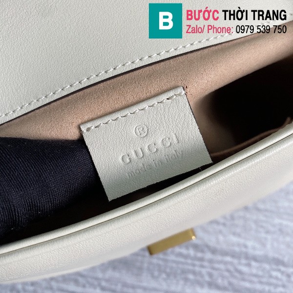 Túi xách Gucci Marmont mini top handle bag siêu cấp màu trắng size 21 cm - 547260