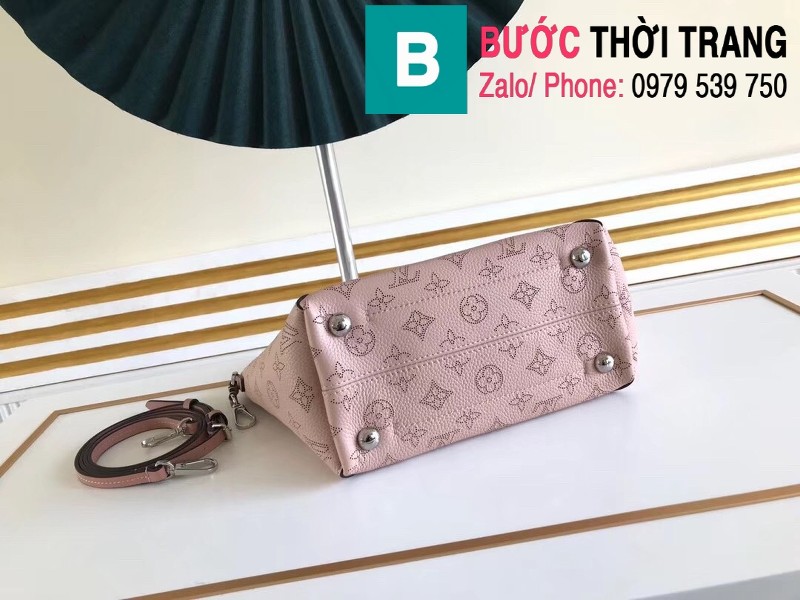 Túi xách LV Louis Vuitton Hima PM siêu cấp da bê màu hồng size 34cm - M5350