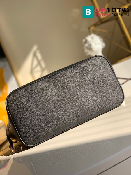 Túi xách Louis Vuitton Neverfull MM siêu cấp màu đen size 32 cm - M56960