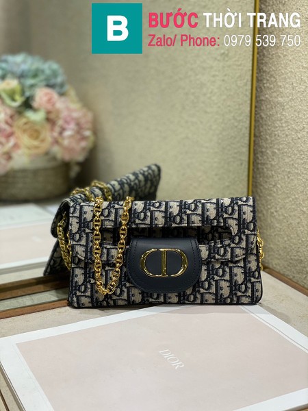 Túi xách Dior Small Diordouble Bag siêu cấp vải casvan màu đen size 22cm - 6842