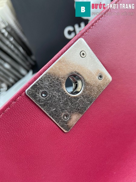 Túi xách Chanel boy siêu cấp python leather màu 10 size 20 cm - A94805
