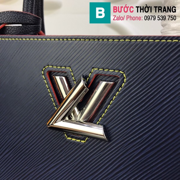 Túi xách Louis Vuitton Twist Tote siêu cấp màu xanh đen size 30cm - M54811