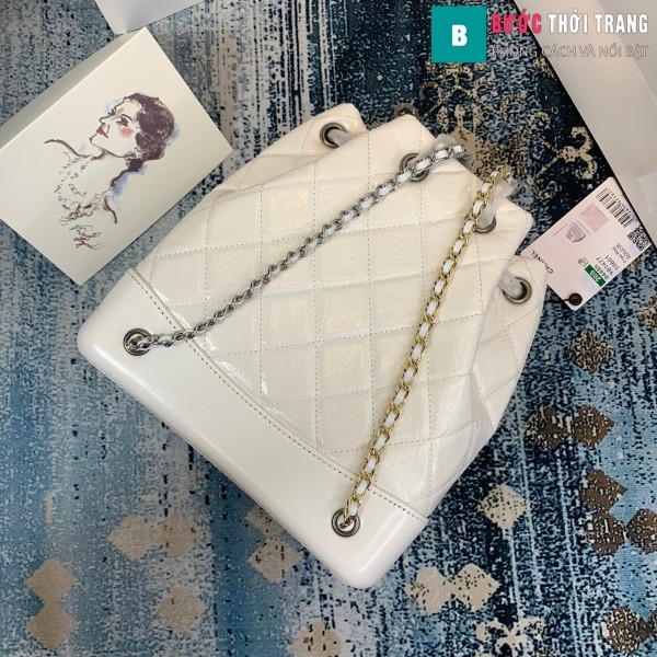  Túi xách Chanel Gabrielle Backpack siêu cấp màu trắng size 24cm - A94485