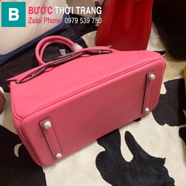 Túi xách Hermes Birkin siêu cấp da Togo màu hồng size 30cm