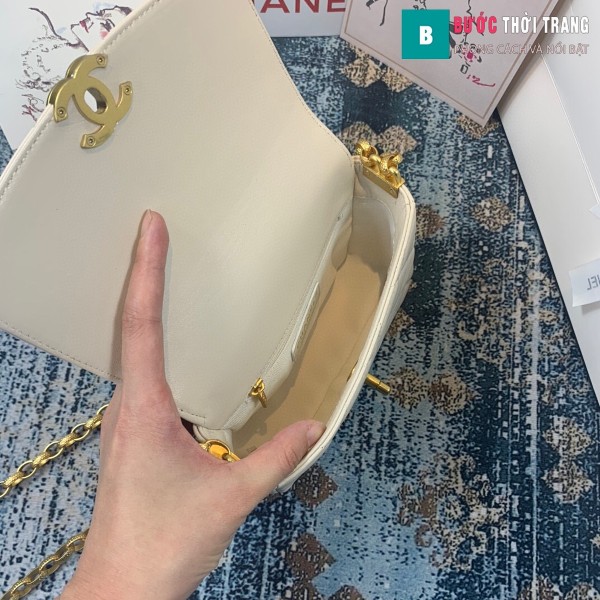 TÚi xách Chanel Small flap Bag siêu cấp màu trắng size 17.5 cm - AS2189