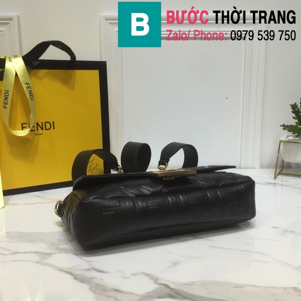 Túi xách Fendi Baguette siêu cấp da bê màu đen size 26cm - 8BS600