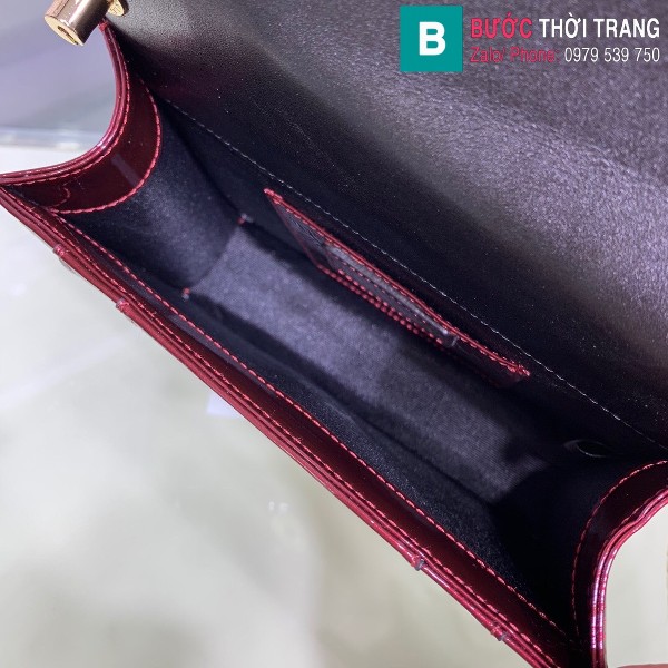 Túi xách Bvlgari serventi forever siêu cấp da bóng màu đỏ đô size 20 cm